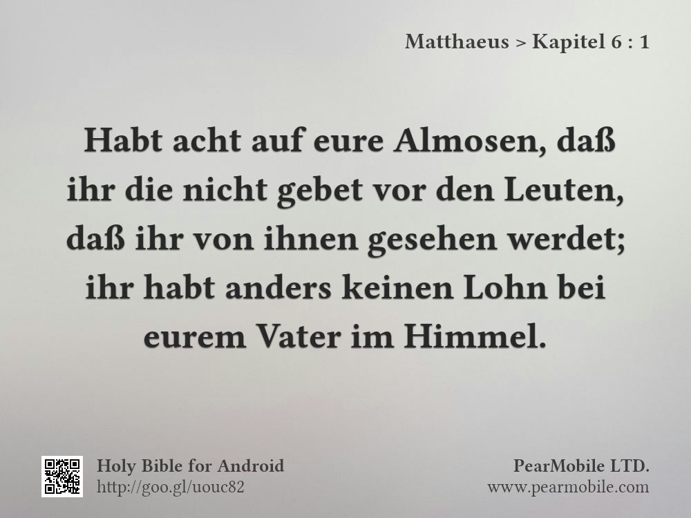 Matthaeus, Kapitel 6:1